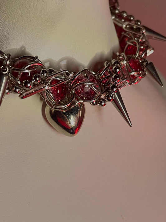 Crimson Chainmail Choker