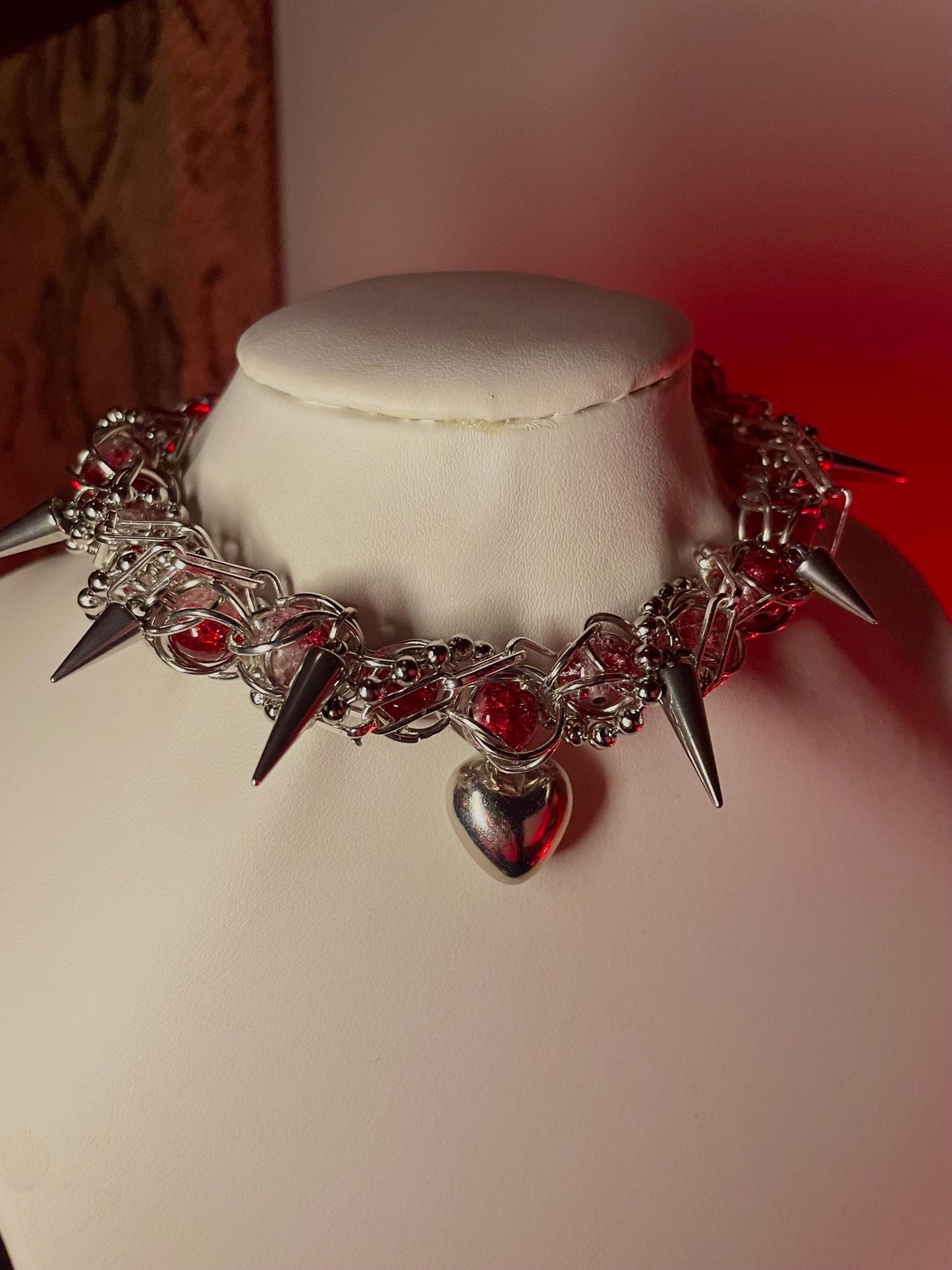 Crimson Chainmail Choker